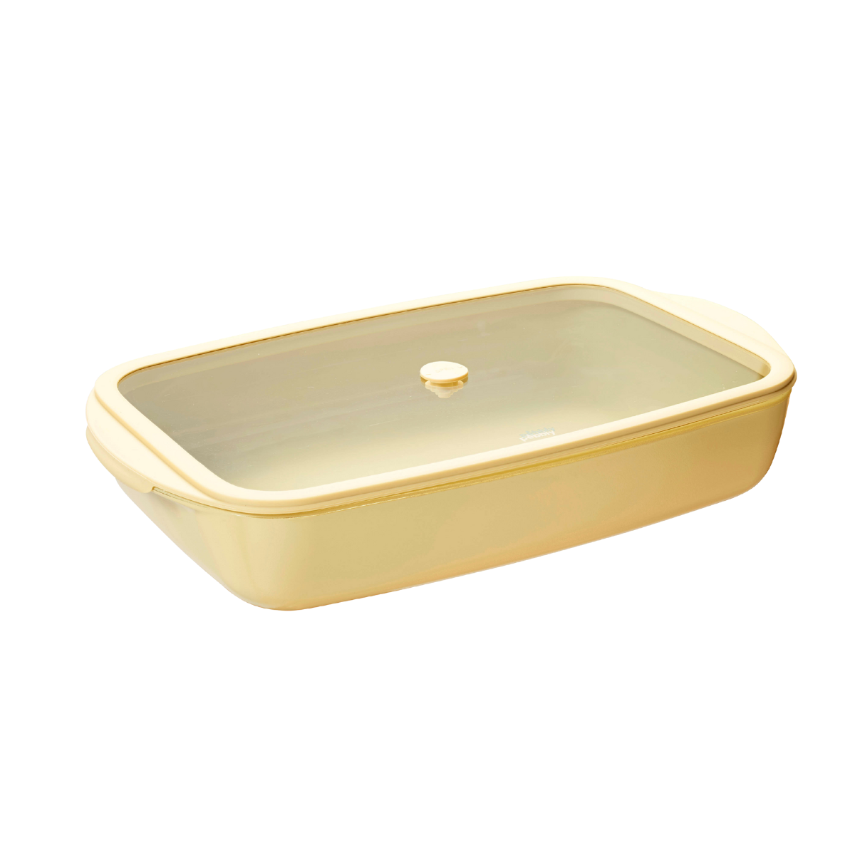 Plat à Four Rectangle en Verre et son couvercle en Verre - 3.6L - Crème