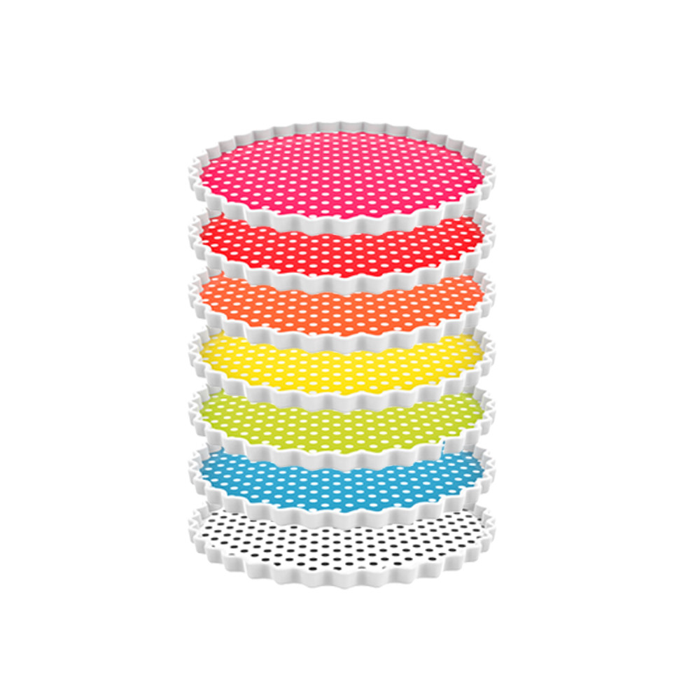 Plats/assiettes rondes en 7 couleurs - PACK MULTICO