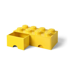 Brique de rangement 8 à tiroirs - jaune
